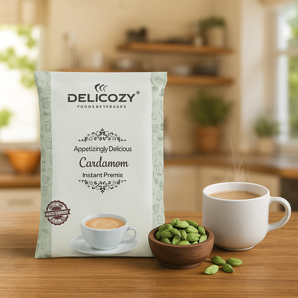Delicozy Instant  Elaichi (Cardamom) Masala Tea Premix – 1 kg Pouch