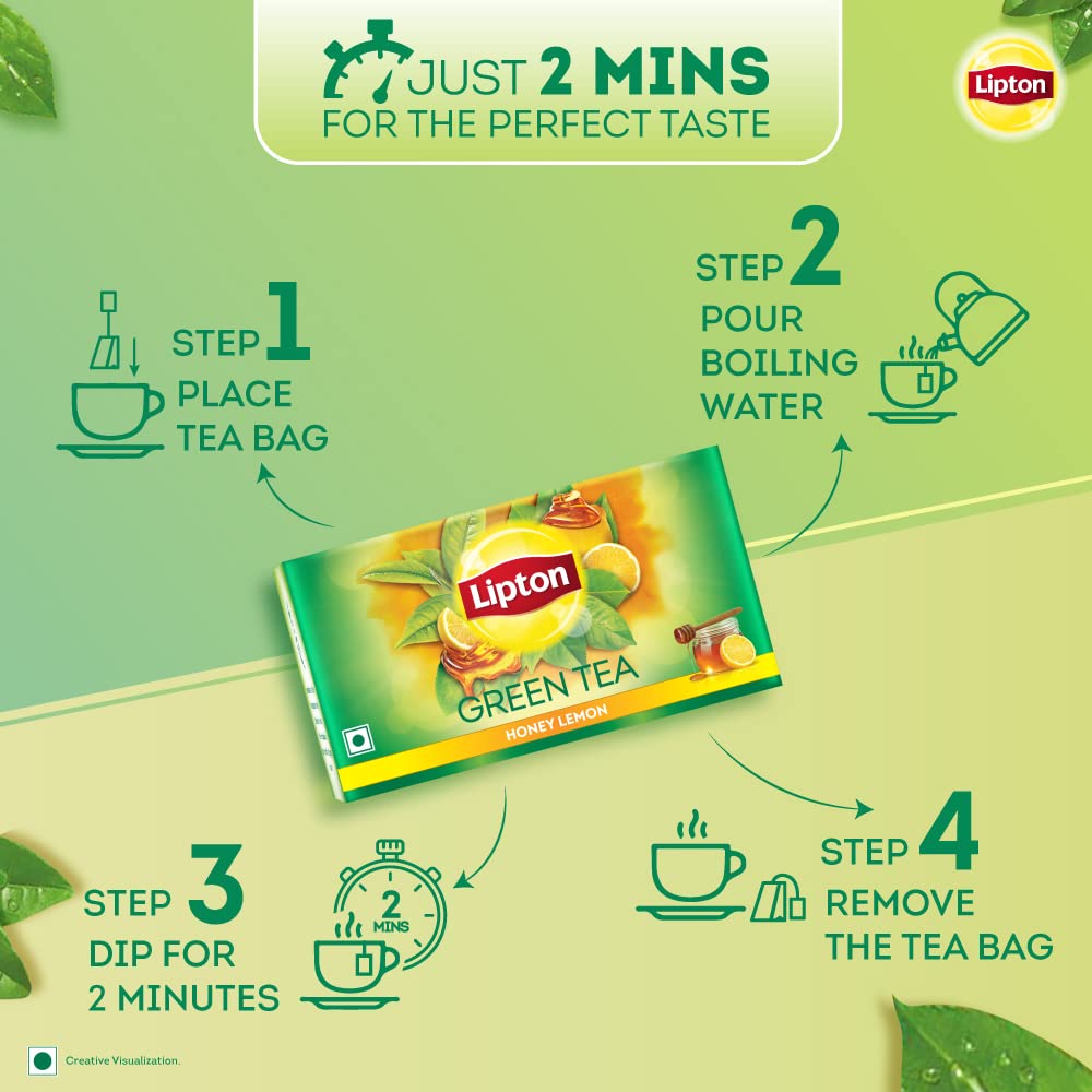 Lipton Green Tea Honey and Lemon – 100 Tea Bags – Delicozy Beverages